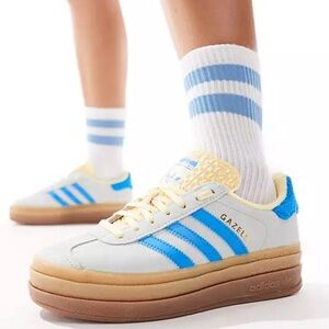 Blue & Yellow Adidas Gazelle Bold